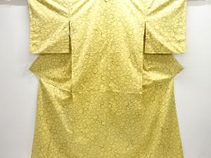 アンティーク　丸模様手織り紬着物